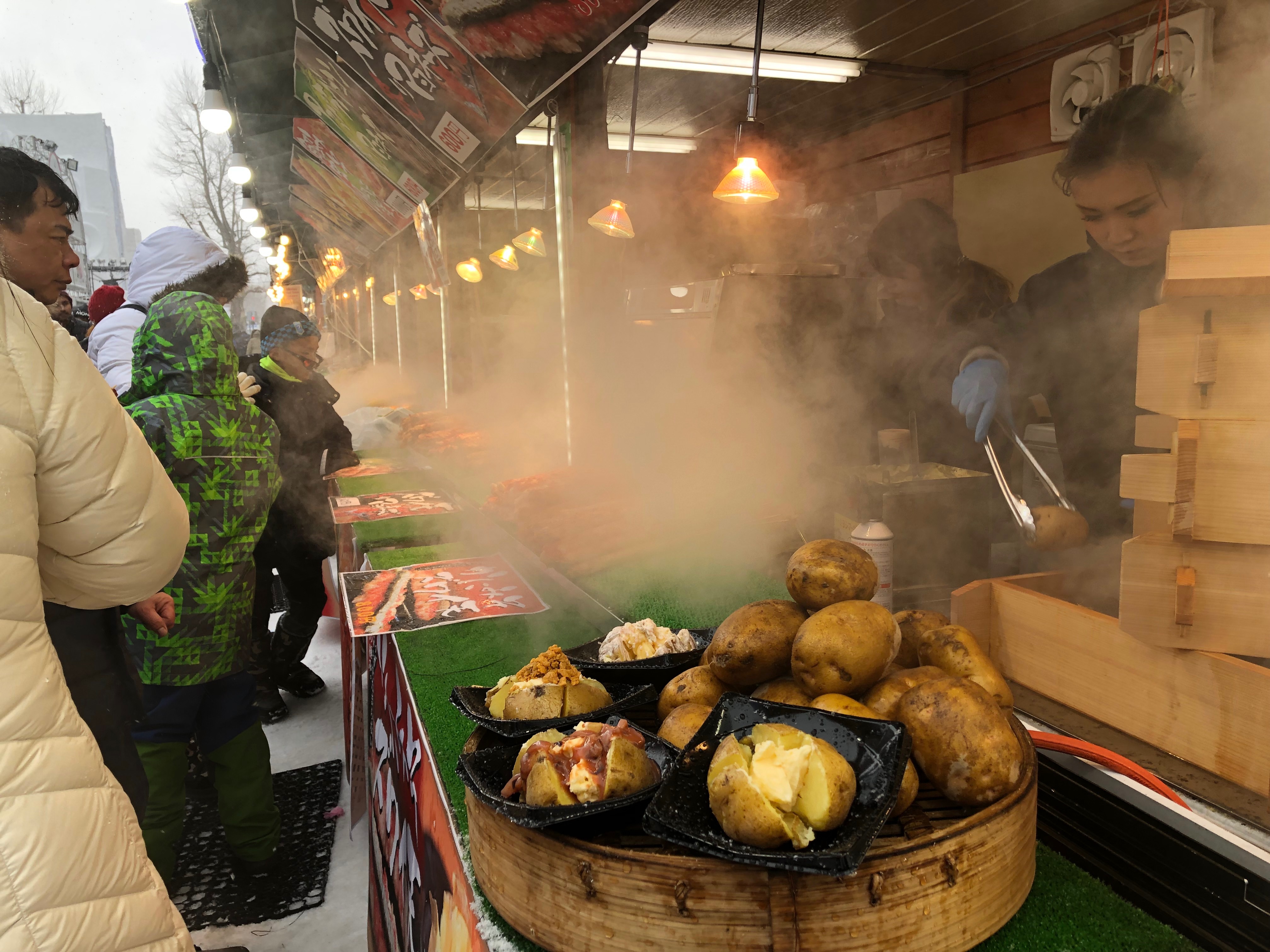 Hot potatoes in Sapporo